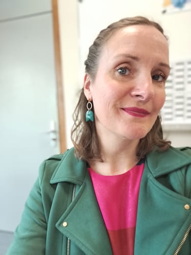 Sandrine K. review of Petites boucles tulipe, vert-bleu image 1 out of 1