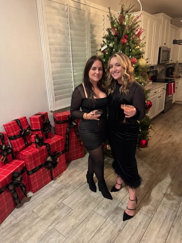 Customer photo review of Shapewear Faux Leather Butt Lifting Mini Skirt