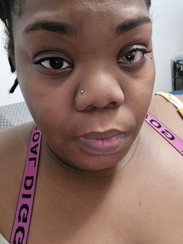 Customer photo review of Amazonia Icy Volcano Gray Prescription Colored Contact Lenses