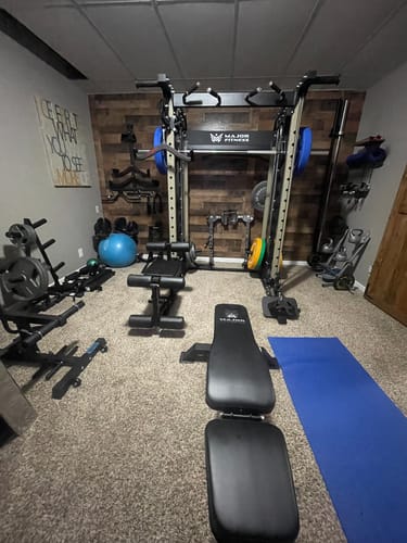 Customer photo review of MAJOR FITNESS All-In-One Home Gym Smith Machine Package Spirit B52