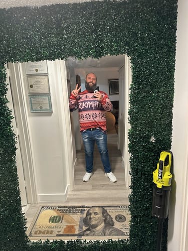 Customer photo review of DryFit Long Sleeve - Ugly Christmas