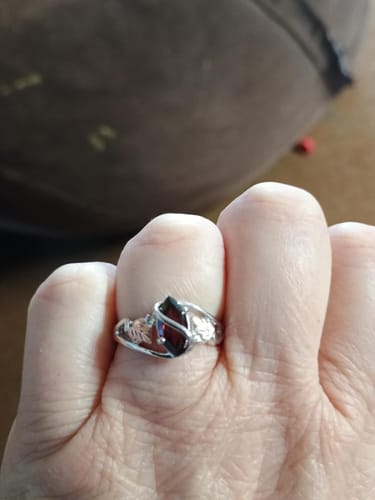 Customer photo review of Garnet - Sterling Silver Black Hills Gold Ring