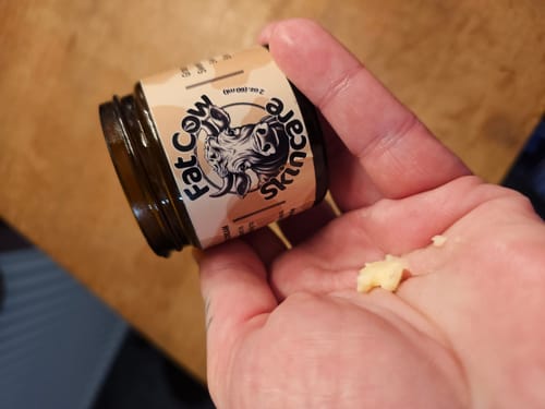 Customer photo review of Tallow Face Cream | With Added Almond Oil