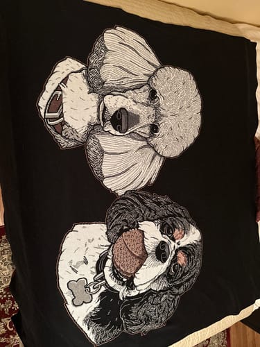 Customer photo review of Plain Dog - Custom Knitted Blanket