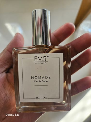 Customer photo review of EM5™ Nomade Unisex Perfume EDP Spray for Men & Women | Amber Oud Smoky Leather Fragrance Accords | Luxury Gift for Him / Her | Variants Available: 50 ml Spray / 15 ml Spray
