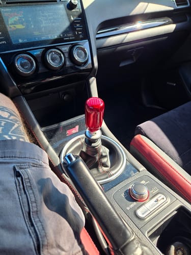 Customer photo review of Red Carbon Fiber Handle Shift Knob