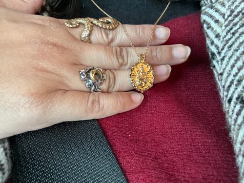 Customer photo review of Goddess Saraswati Necklace