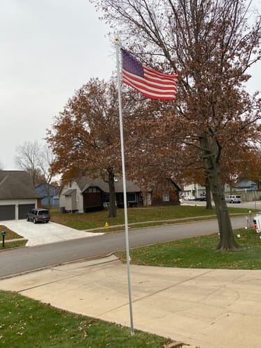 Customer photo review of Residential In-Ground Flagpole