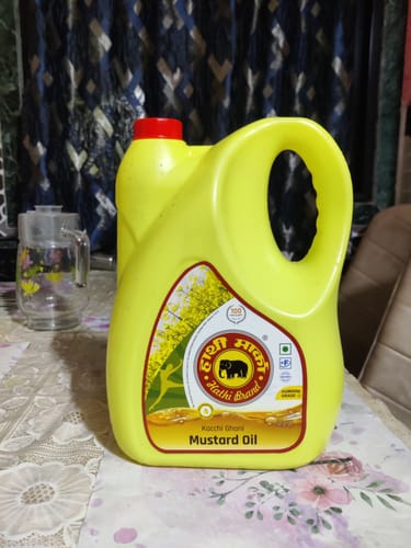 Customer photo review of Elephant Brand Hathi Marka Kacchi Ghani Mustard Oil