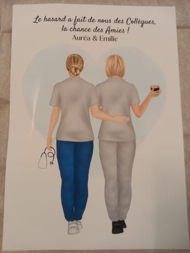Customer photo review of Affiche Personnalisée - Meilleure collègue infirmière