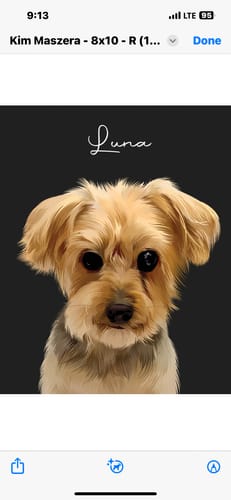 Customer photo review of Pet Art Canvas Wrap