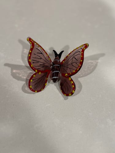 Customer photo review of Tabletop Glass Butterfly, Purple 215