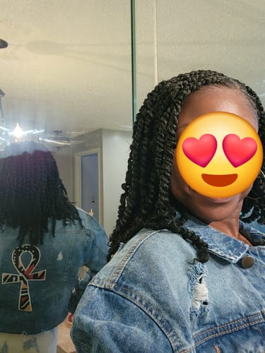 Customer photo review of KEY OF LIFE Denim Jacket (more options)