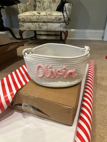 Jane H. review of Baby Knits™ Personalized Knitted Basket image 1 out of 1