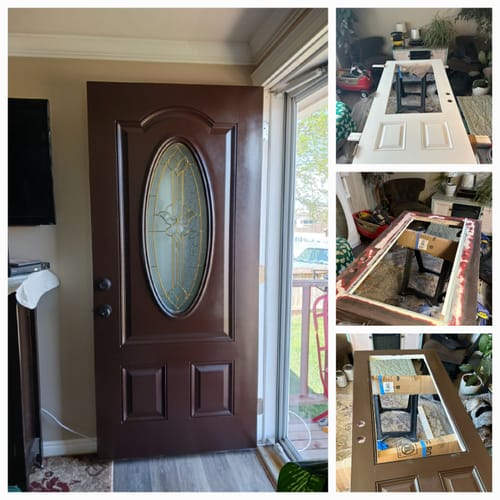 Customer photo review of Clear 4 Lite Glass and Frame Kit (3/4 Lite 24" x 50" Frame Size)