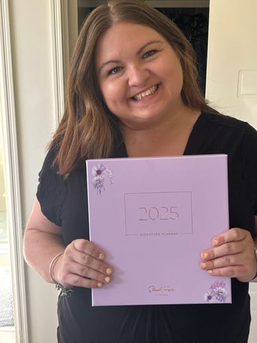 Customer photo review of 2025 Signature Planner - Lilac in Bloom