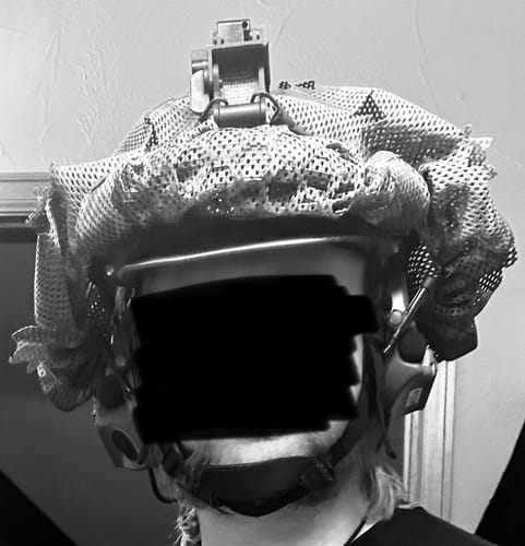 Customer photo review of Predator Ghillie™ SPECTRALFLAGE HELMET COVER