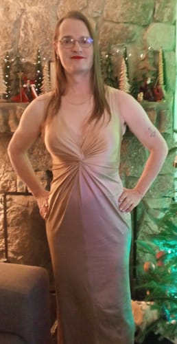 Customer photo review of Shapewear Solid Shine Slimming Maxi Dresses or Bodysuit