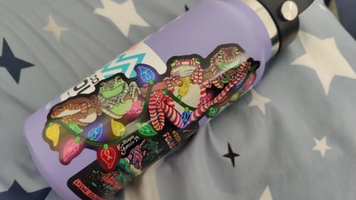 Customer photo review of Limited Edition “Peppermint Pals” Glittery Vinyl Sticker