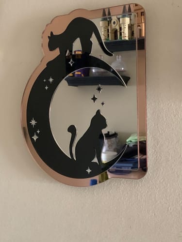 Customer photo review of Meow at the Moon Wall Art & Mirror
