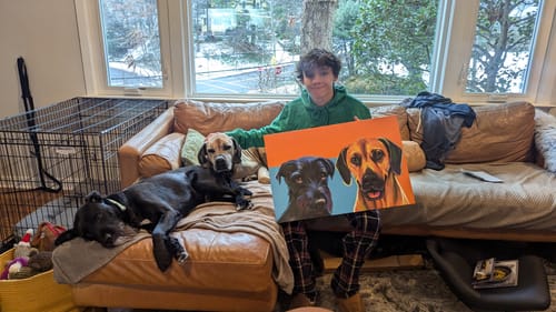 Customer photo review of Custom Pet Portrait - Pop-Art Style