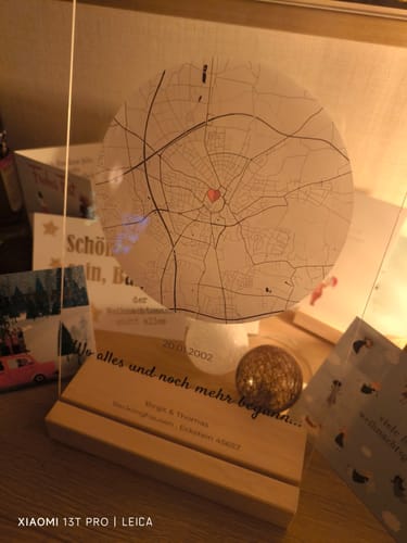 Kundenbewertung mit Foto zu "Unser Ereignis" - Personalisierte Acryltafel