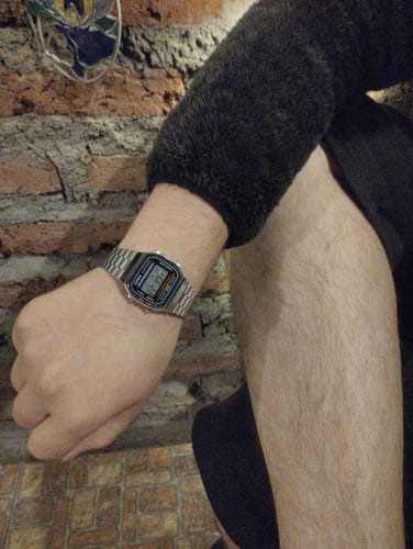 Customer photo review of Reloj Casio Vintage A168WA-1WDF Electroluminescence Plateado