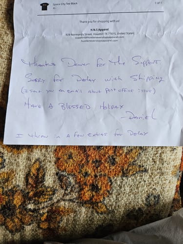 Customer photo review of Space City Tee Black