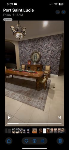 Customer photo review of Ottilie - Golden Foliage Leaves Wallpaper