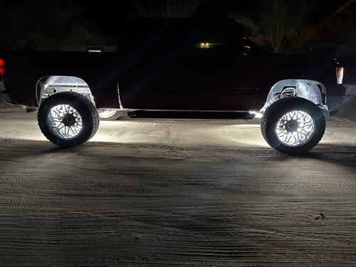 Customer photo review of Premium RGB+W Wheel Lights
