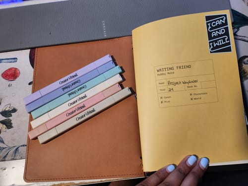 Customer photo review of Writers Note Kit