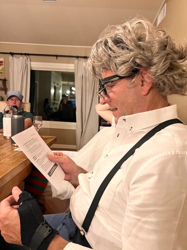 Customer photo review of Polar Express Christmas Train Murder Mystery Game Kit