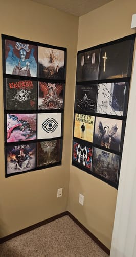 Customer photo review of 12" Vinyl Record Display Frame - LP Wall Storage