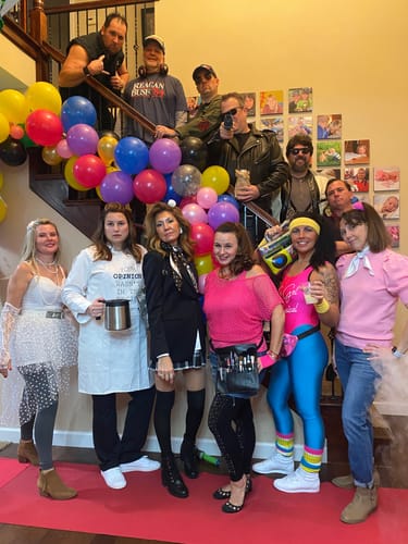 Customer photo review of 1980s Murder Mystery Game Kit