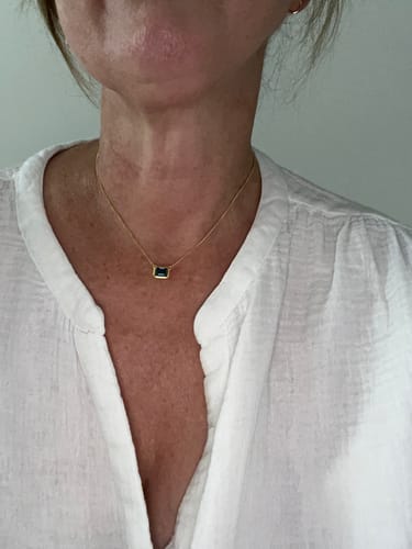 Customer photo review of LONDON BLUE TOPAZ DECO NECKLACE