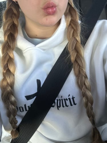 Customer photo review of Holy Spirit Comfort Hoodie