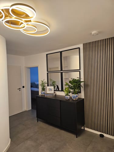 Customer photo review of Akustikpaneele Walnuss-Grau - 240 cm x 60 cm