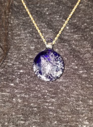 Customer photo review of Nightswirl Pendant with Ash