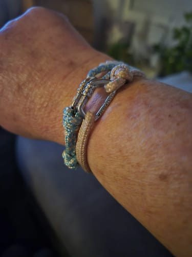 Customer photo review of BERGMENSCH® Karabiner Armband 925 Sterling Silber