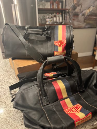 Customer photo review of Vintage Leather Flat-Out Garment / Duffel Bag (Limited Edition, Numbered)
