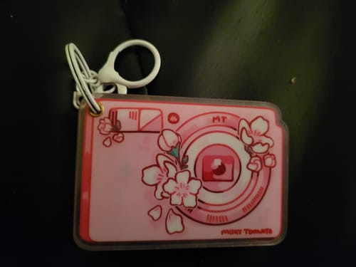 Customer photo review of PREORDER! Cherry Blossom Camera Keychain Picture Frame