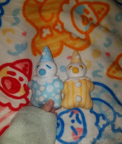 Customer photo review of Cute Lil Clowns Throw Blanket