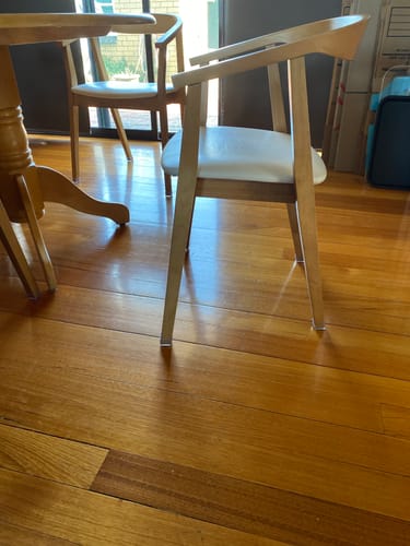 Customer photo review of Square Felt Silicone Chair Leg Protectors | Extra-Durable Chair Floor Protectors