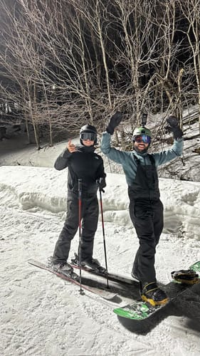 Customer photo review of Matching Couple Insulated Snow Bib Pants