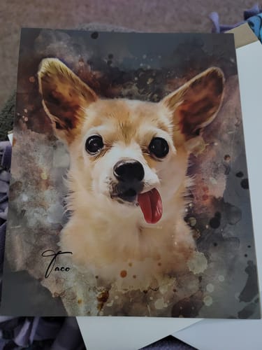 Customer photo review of Pet Portrait Wall Art