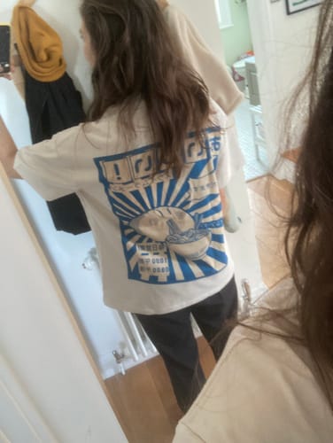 Customer photo review of Ramen Gobbler Back T-Shirt
