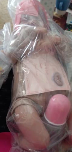 Customer photo review of 17inch Levi Reborn Baby Doll Already Painted Finished Sleeping Newborn Baby Size 3D Skin Visible Veins Collectible Art Doll