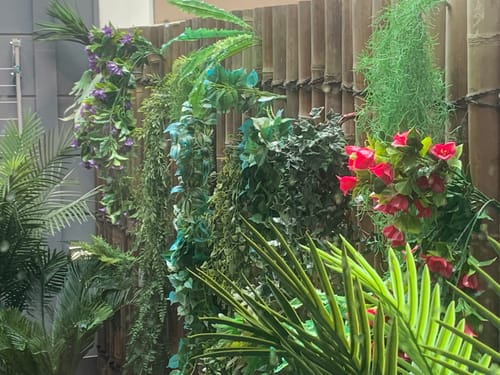 Customer photo review of Hanging Artificial Bougainvillea Plant (Pink / Lilac) UV Resistant 90cm