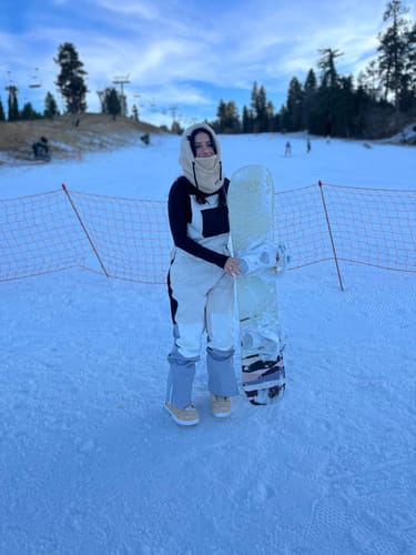 Customer photo review of Women's Ski Bibs Pants High Waist Ski Overalls