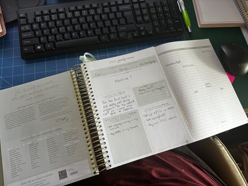 Customer photo review of 2025 Signature Planner + Luxe Pen - Vintage Sage - Ltd Edition